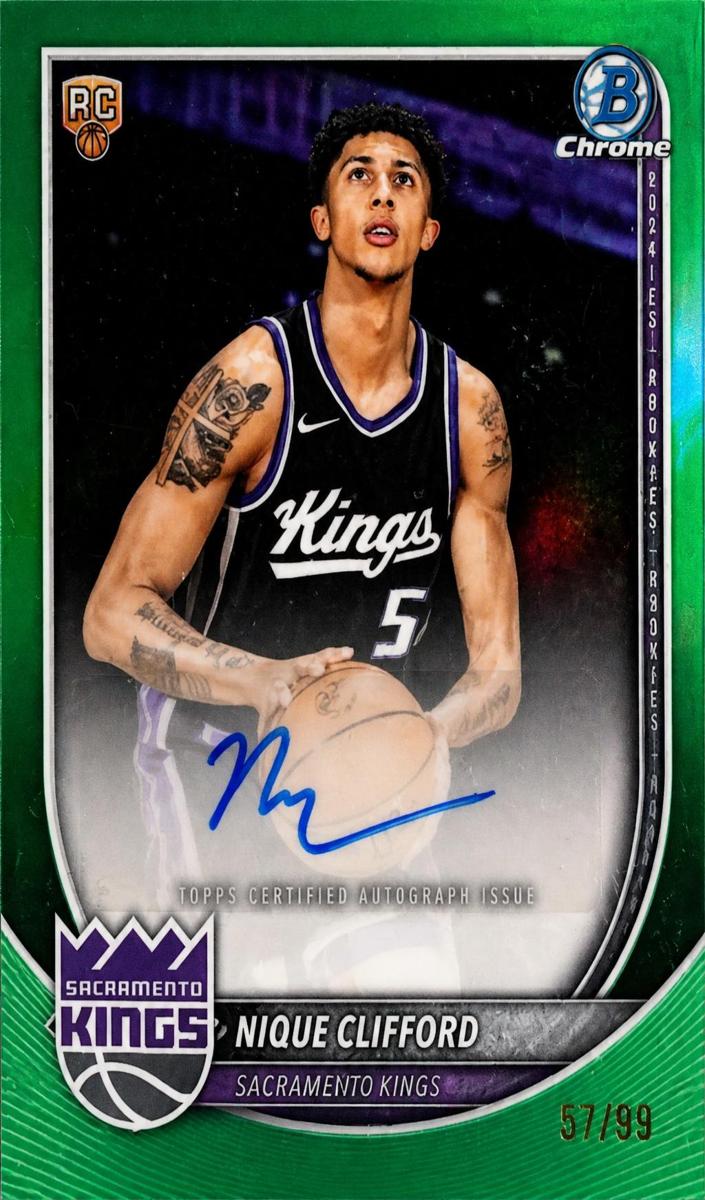2025 Bowman Mega Box Basketball Green Mojo Refractor Nique Clifford #BCA-NC