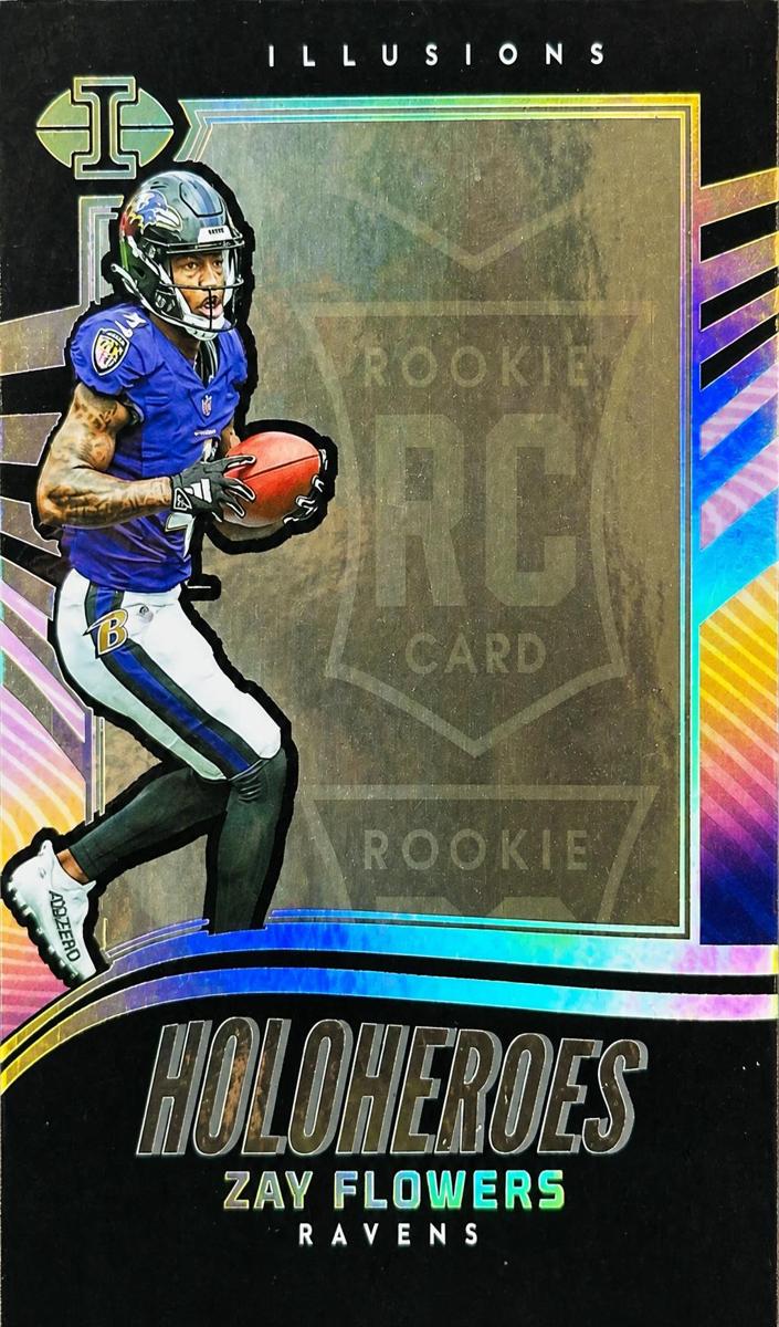 2023 Panini Illusions Football Gold Zay Flowers #34