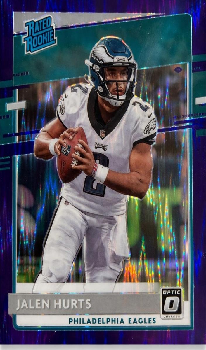 2020 Donruss Optic Football Blue Scope Jalen Hurts #164 PSA 10