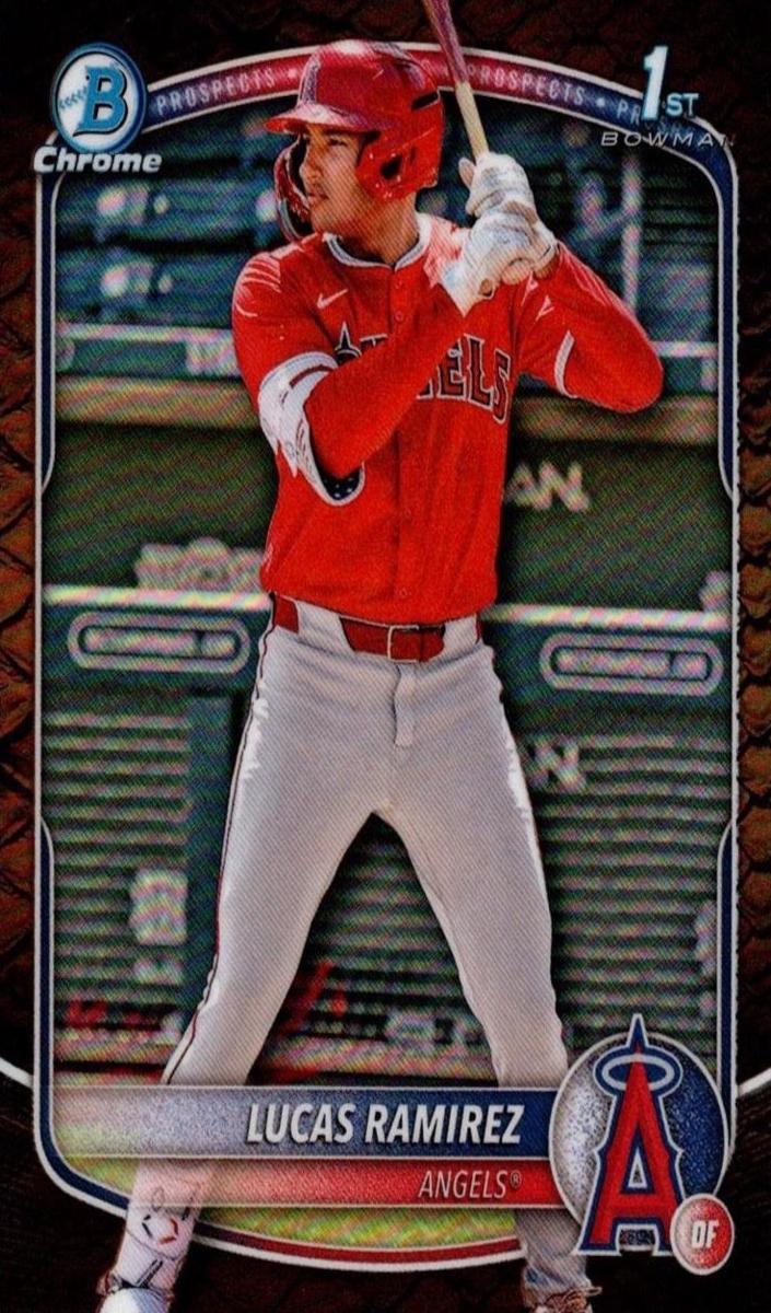 2025 Bowman Chrome Prospects Baseball Reptilian Refractor Lucas Ramirez #BCP-135 PSA 9