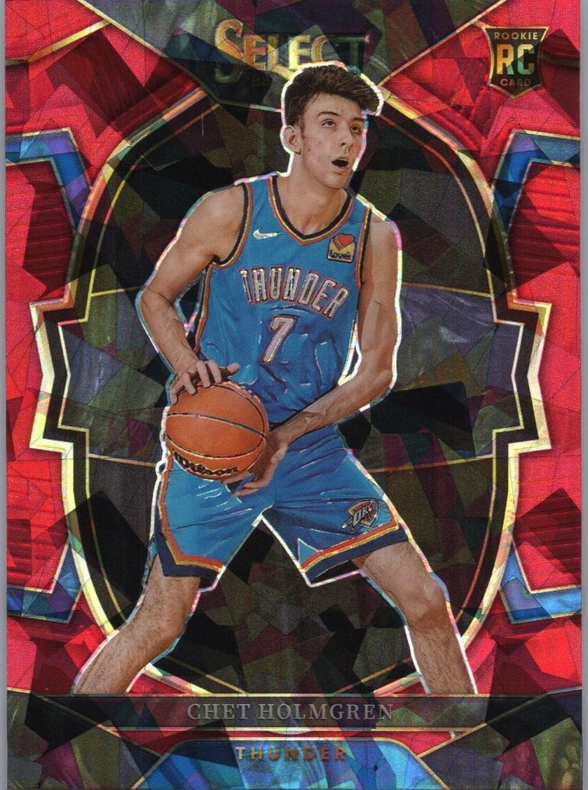 2022 Panini Select Basketball Red Cracked Ice Chet Holmgren #83 PSA 10