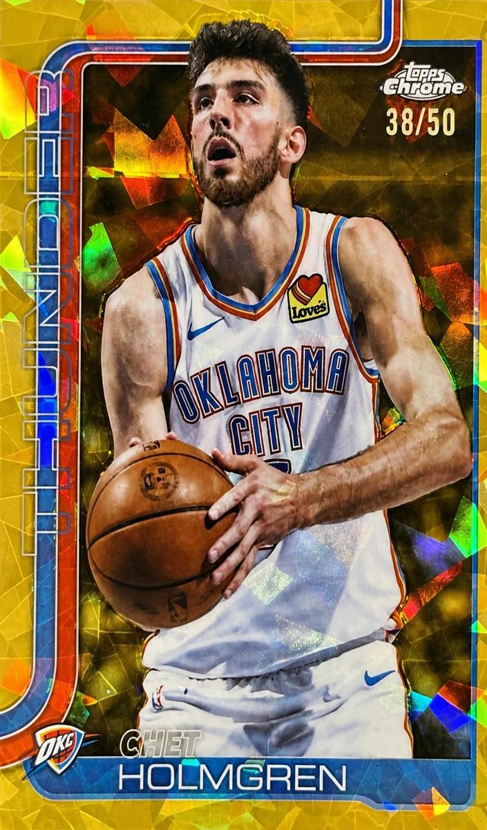 2025 Topps Chrome Sapphire Basketball Gold Chet Holmgren #134 PSA 9