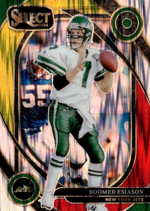 2024 Panini Select Football Red and Yellow Shock Boomer Esiason #209