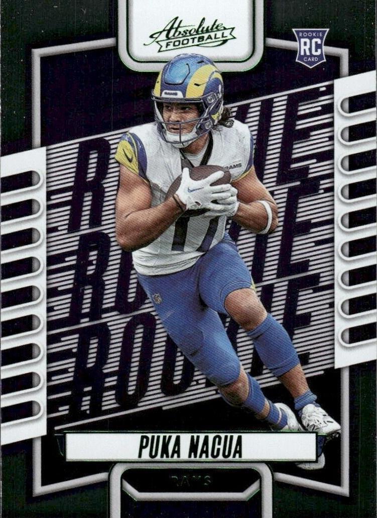 2023 Panini Absolute Football Green Puka Nacua #189 PSA 10