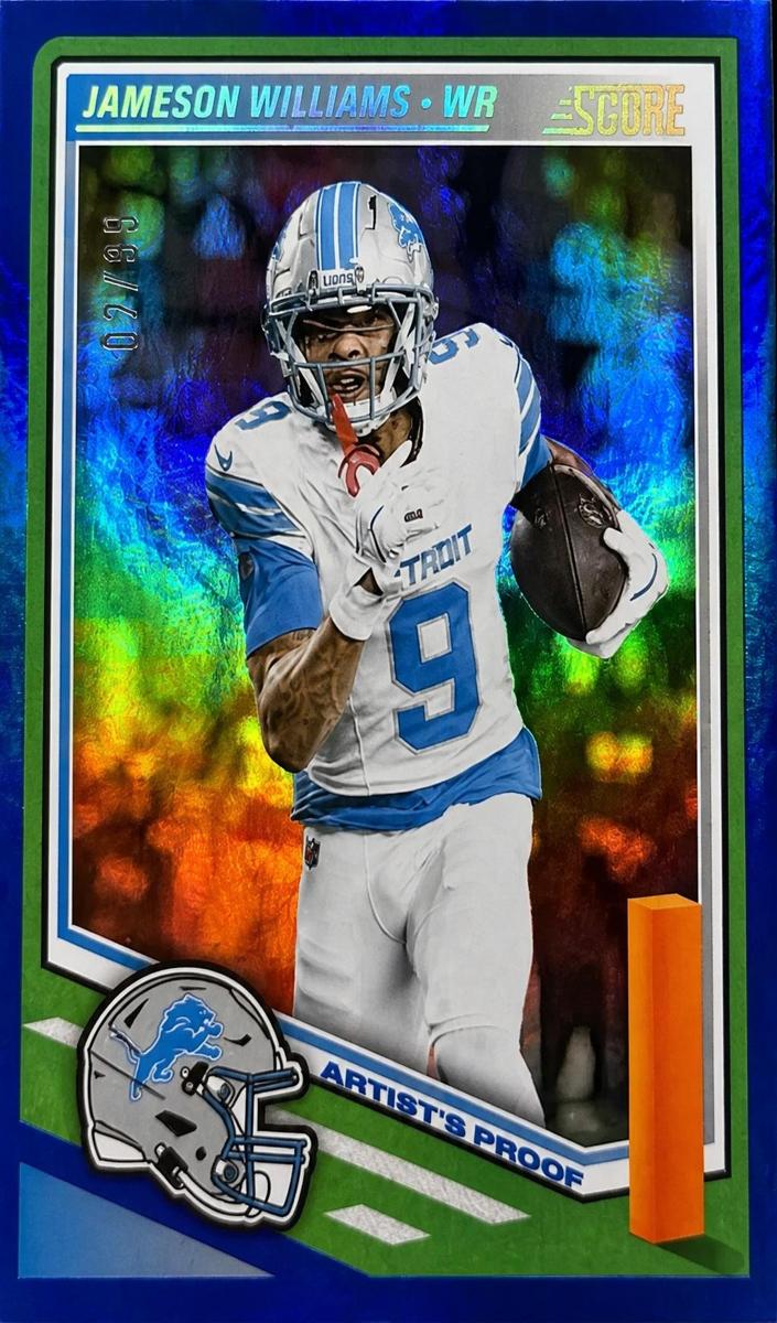 2025 Panini Score Football Artist's Proof Jameson Williams #134