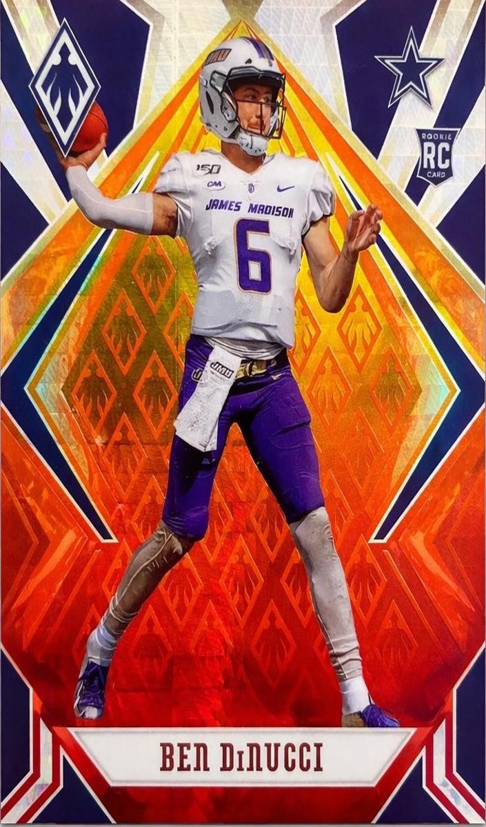 2020 Panini Phoenix Football Fire Burst Ben DiNucci #187