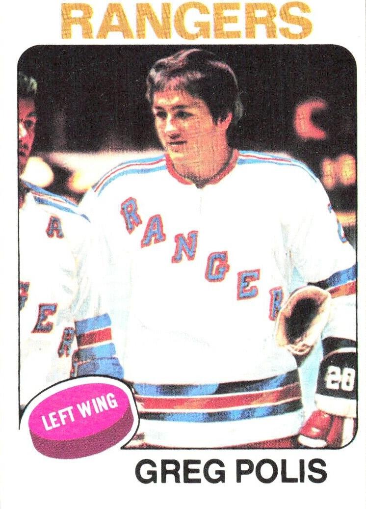 1975 Topps Hockey Greg Polis #201