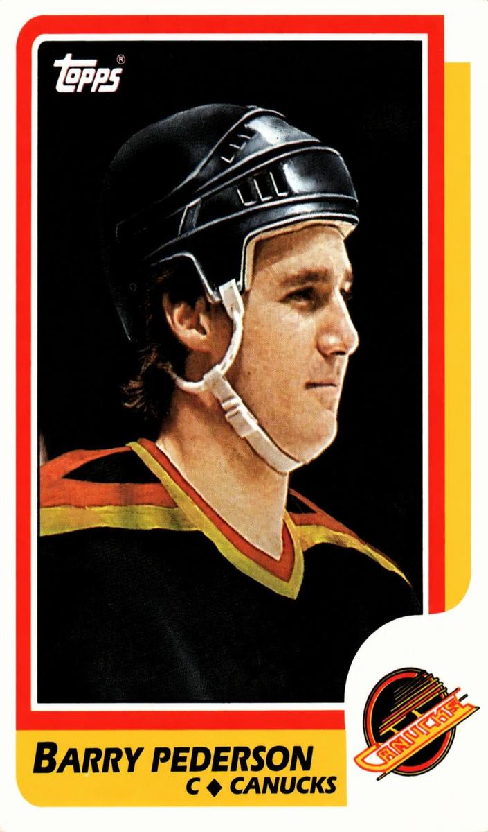 1986 Topps Hockey Barry Pederson #34