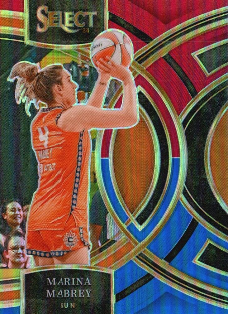 2024 Panini Select WNBA Basketball Red and Blue Marina Mabrey #190