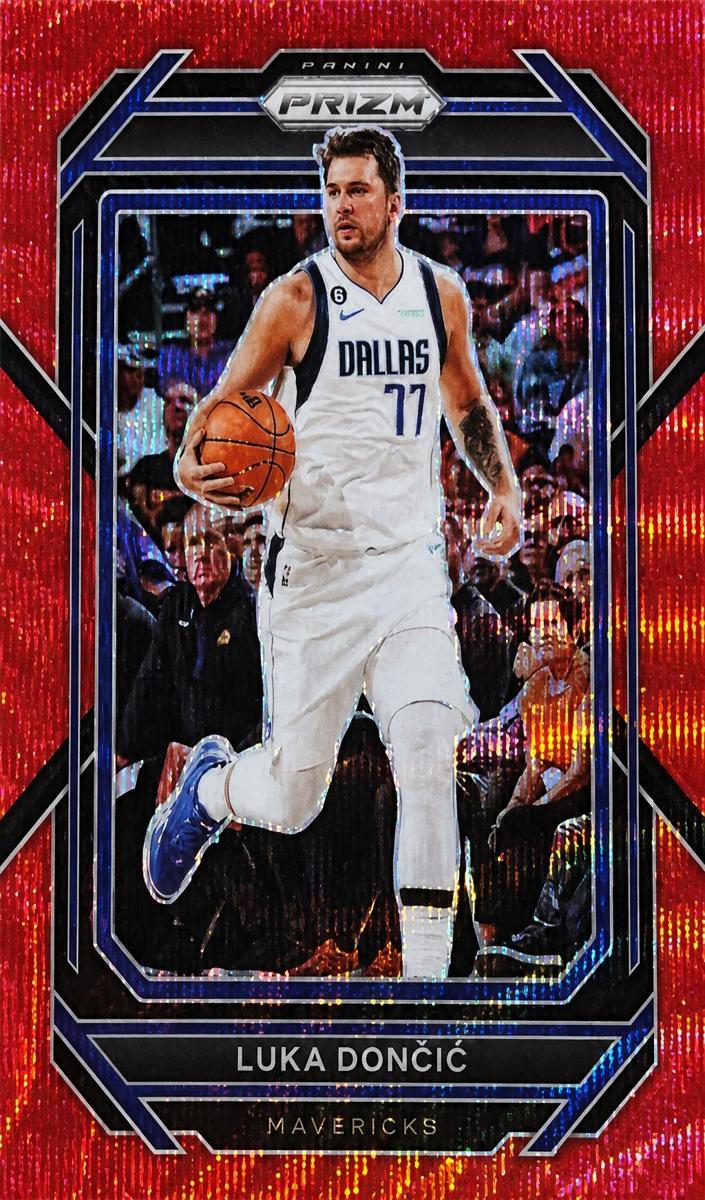2022 Panini Prizm Basketball Ruby Wave Luka Doncic #196 PSA 10