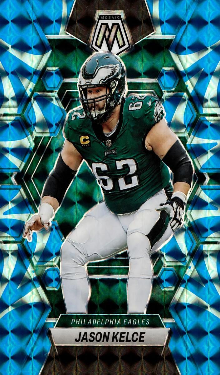 2023 Panini Mosaic Football Blue Jason Kelce #196