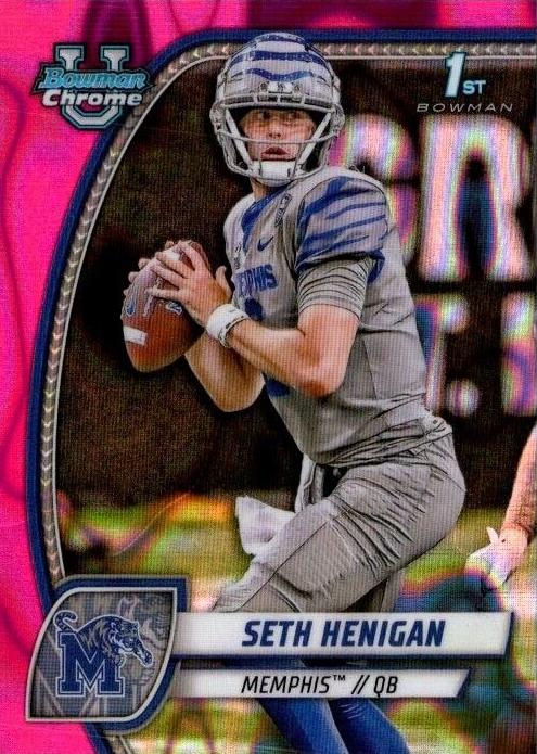 2024 Bowman Chrome University Football Pink Lava Seth Henigan #162