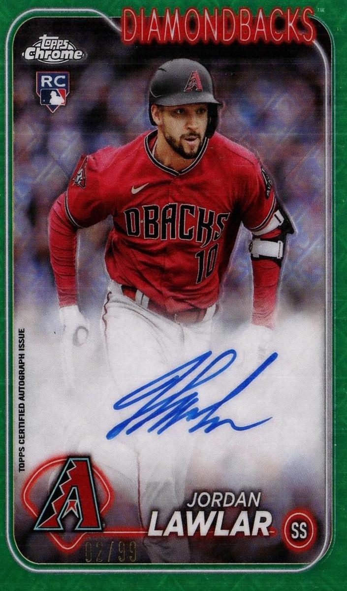 2024 Topps Chrome Logofractor Baseball Green Jordan Lawlar #RCA-JLA PSA 9