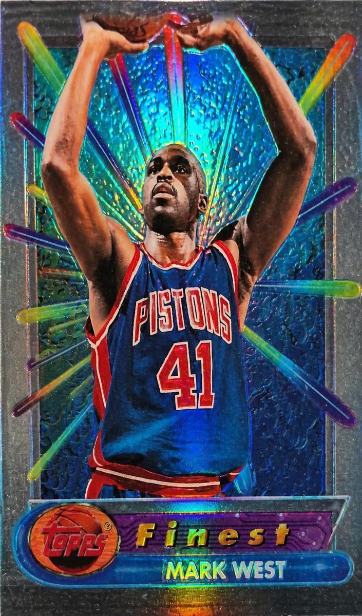 1994 Topps Finest Basketball Refractor Mark West #184