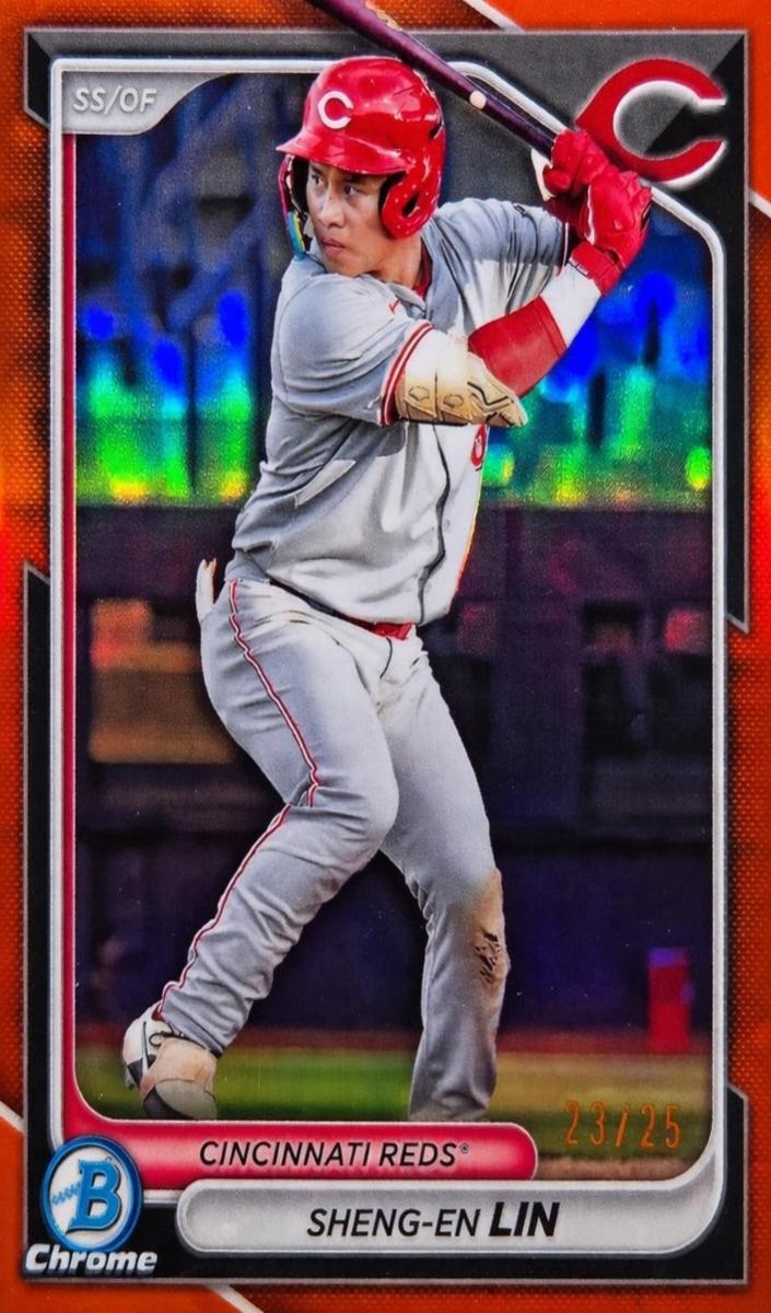 2024 Bowman Draft Chrome Baseball Orange Refractor Sheng-En Lin #BDC-147