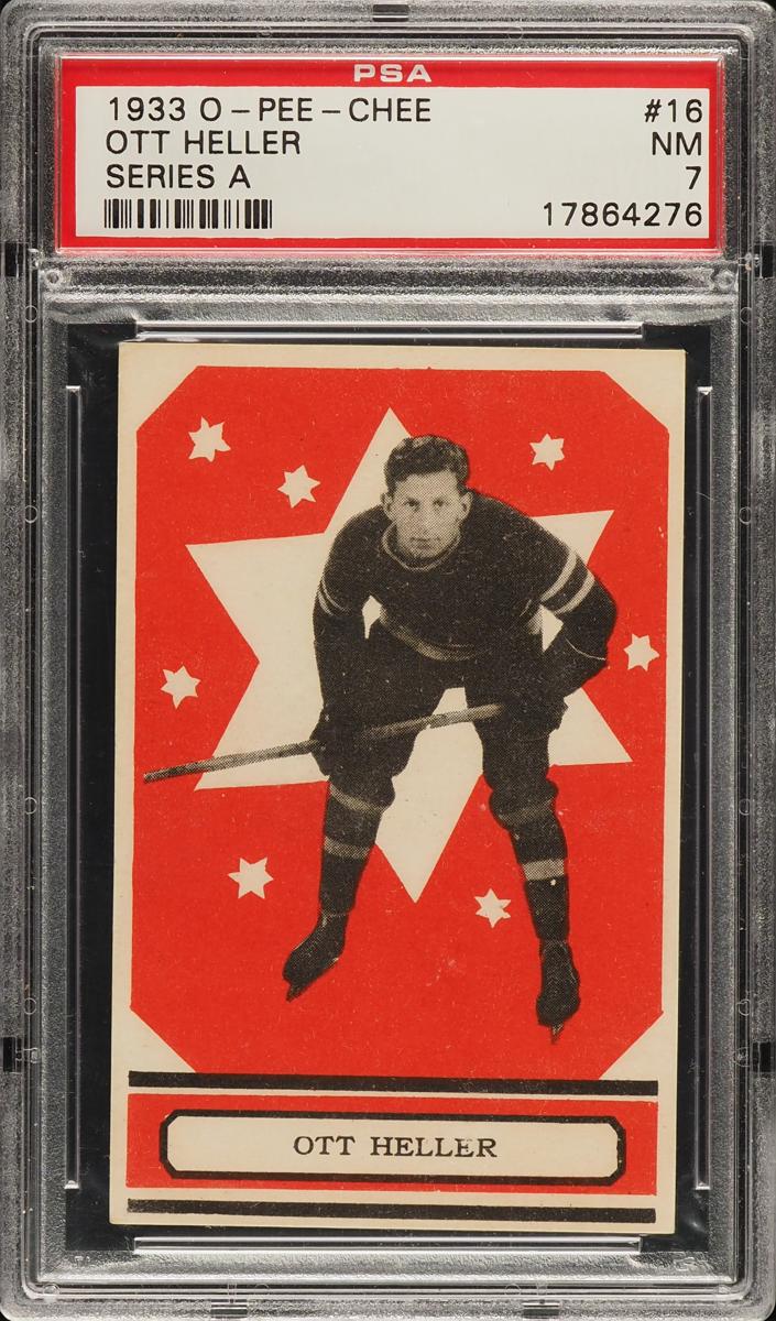 1933 O-Pee-Chee Hockey Series A Ott Heller #16 PSA 1