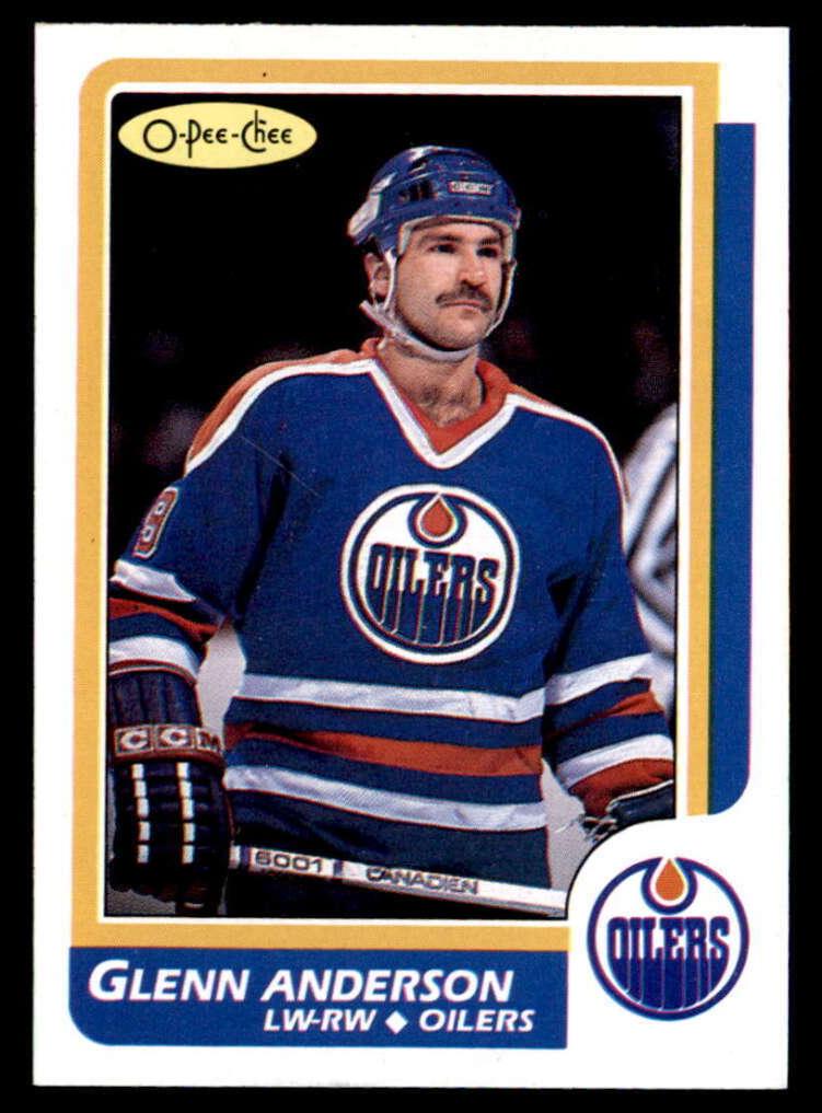1986 O-Pee-Chee Hockey Glenn Anderson #80