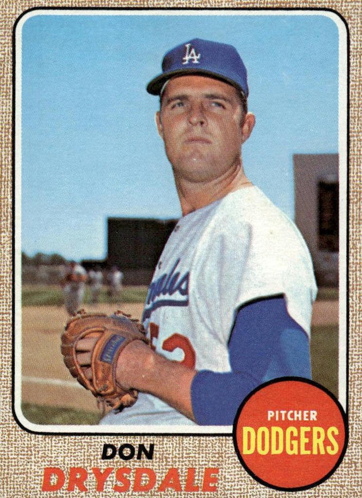 1968 Topps Baseball Don Drysdale #145