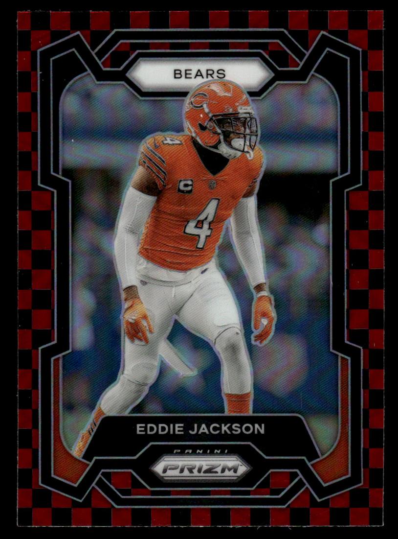 2023 Panini Prizm Football Black and Red Checker Eddie Jackson #52