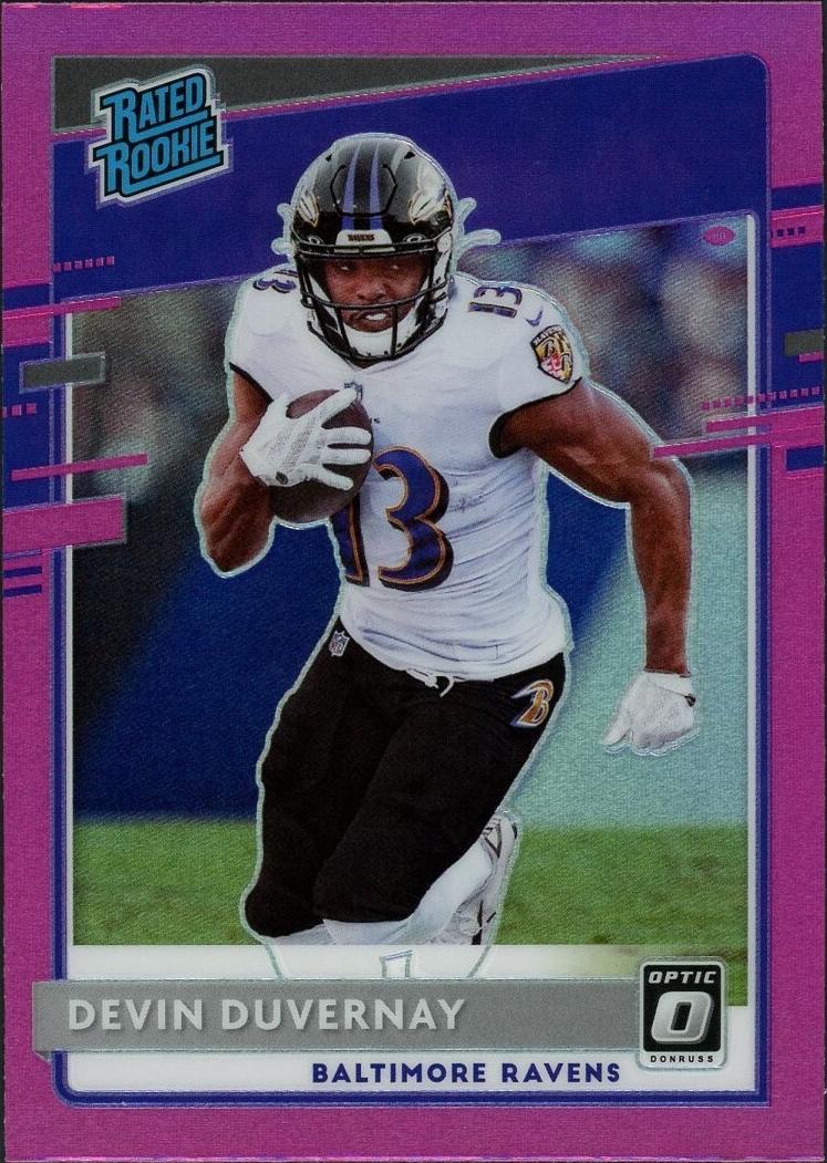 2020 Donruss Optic Football Pink Devin Duvernay #179 BGS 9