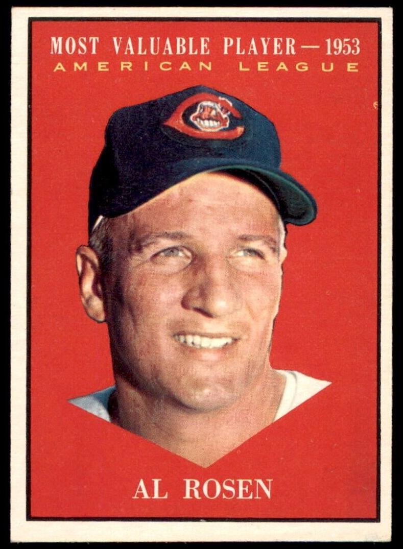 1961 Topps Baseball MVP Al Rosen #474 PSA 6.5