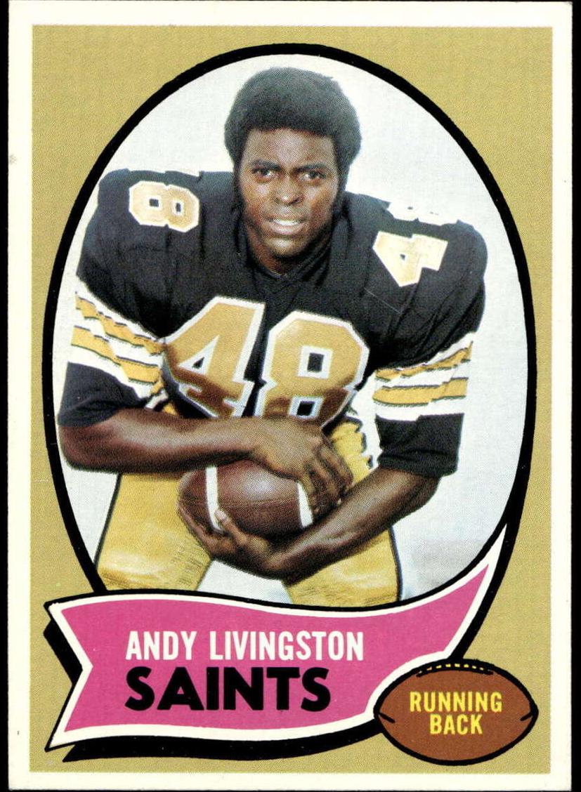1970 Topps Football Andy Livingston #46 PSA 8