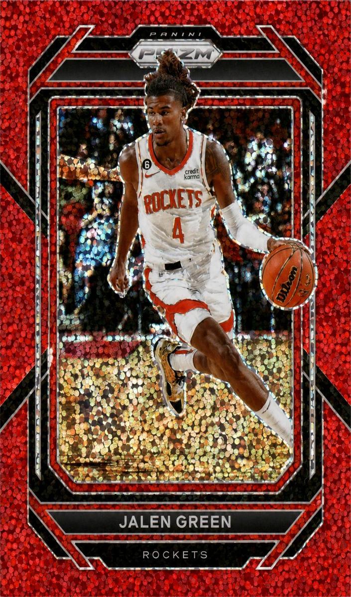 2022 Panini Prizm Basketball Red Sparkle Jalen Green #181 PSA 9