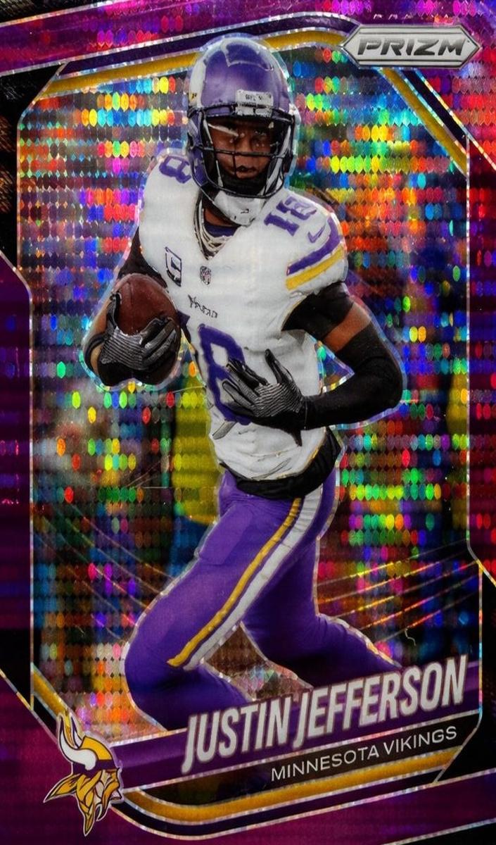 2025 Panini Prizm Football Purple Pulsar Justin Jefferson #81