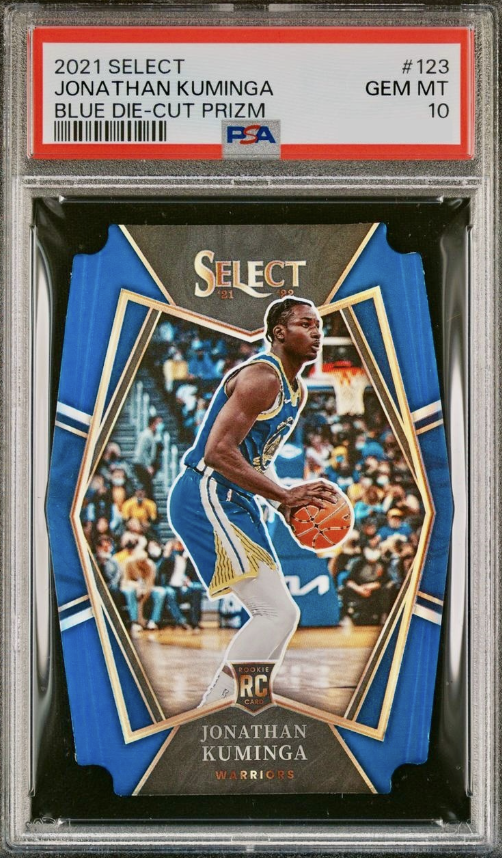 2021 Panini Select Basketball Blue Die-Cut Jonathan Kuminga #123 SGC 8.5