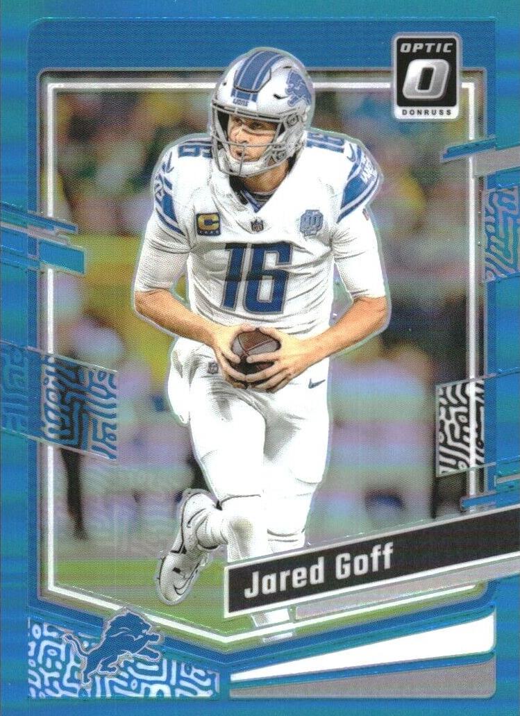 2023 Donruss Optic Football Aqua Jared Goff #62 PSA 10