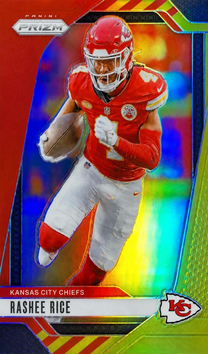 2024 Panini Prizm Football Red and Yellow Rashee Rice #141 PSA 8.5