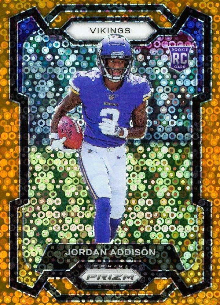 2023 Panini Prizm Football Disco Jordan Addison #368 PSA 9