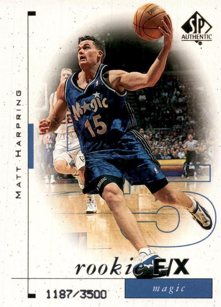 1998 SP Authentic Basketball Matt Harpring #105 PSA 9