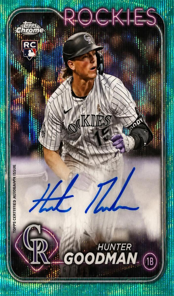 2024 Topps Chrome Baseball Aqua Wave Hunter Goodman #RA-HG PSA 10