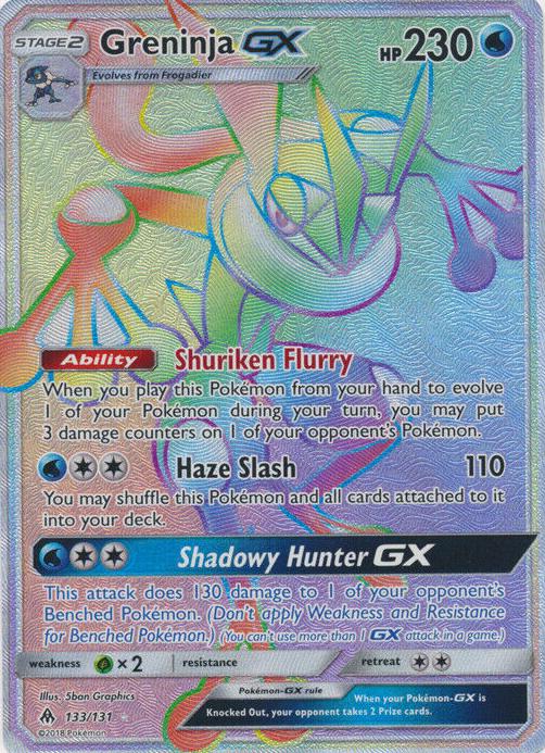 2018 Pokemon Sun & Moon Forbidden Light Greninja- #133 PSA 9