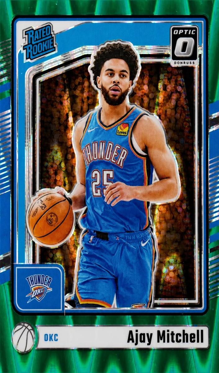 2024 Donruss Optic Basketball Green Shimmer Ajay Mitchell #274