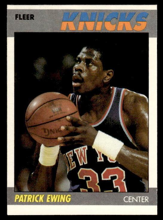 1987 Fleer Basketball Patrick Ewing #37