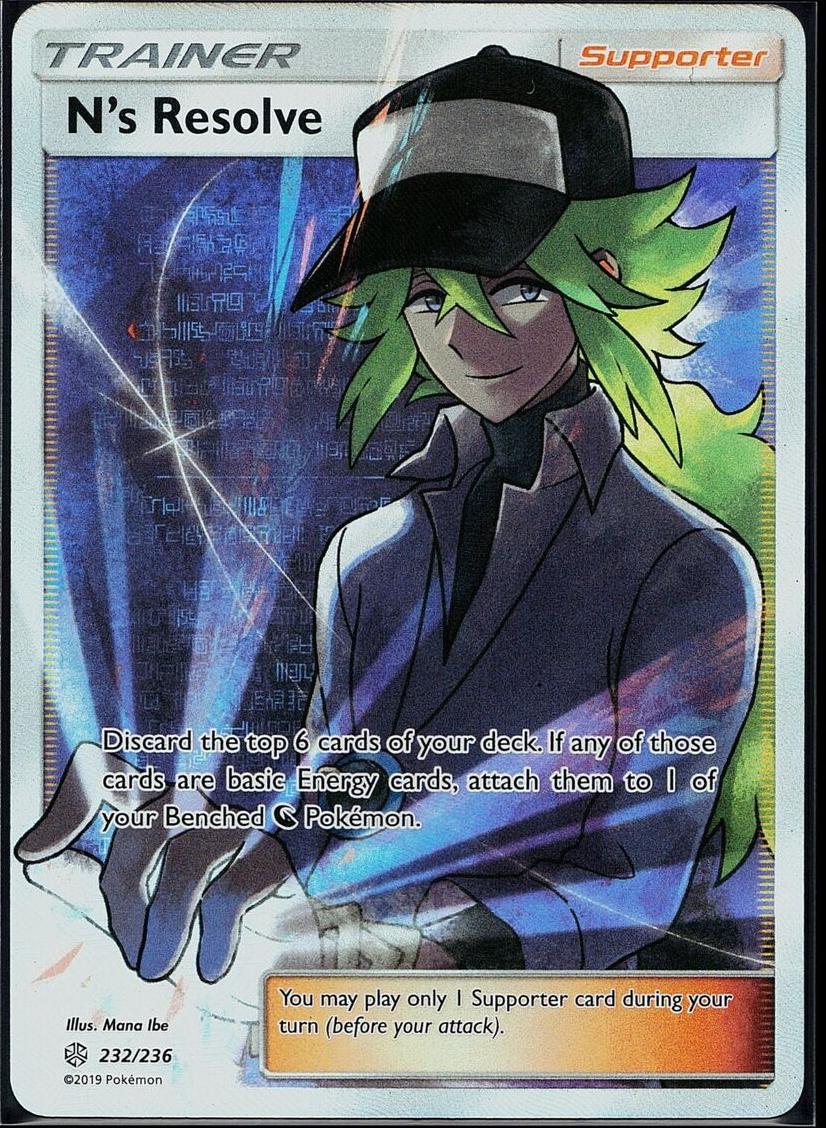 2019 Pokemon Sun & Moon Cosmic Eclipse N's Resolve #232 PSA 9