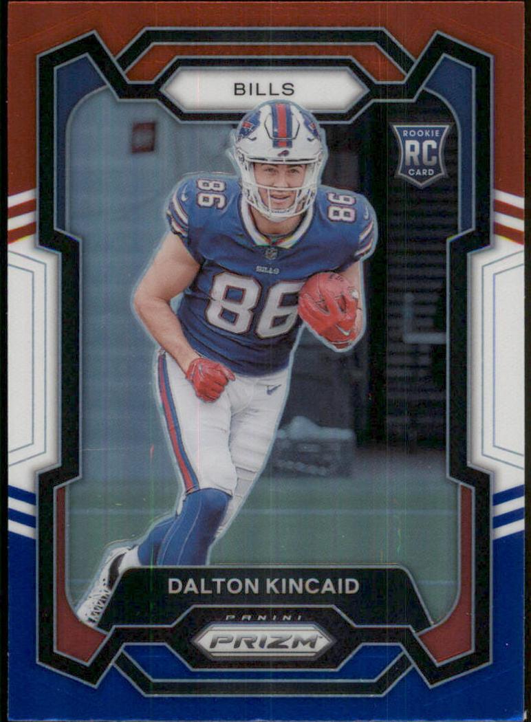 2023 Panini Prizm Football Red White Blue Dalton Kincaid #308 PSA 9