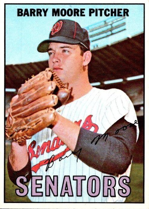 1967 Topps Baseball Barry Moore #11 PSA 8