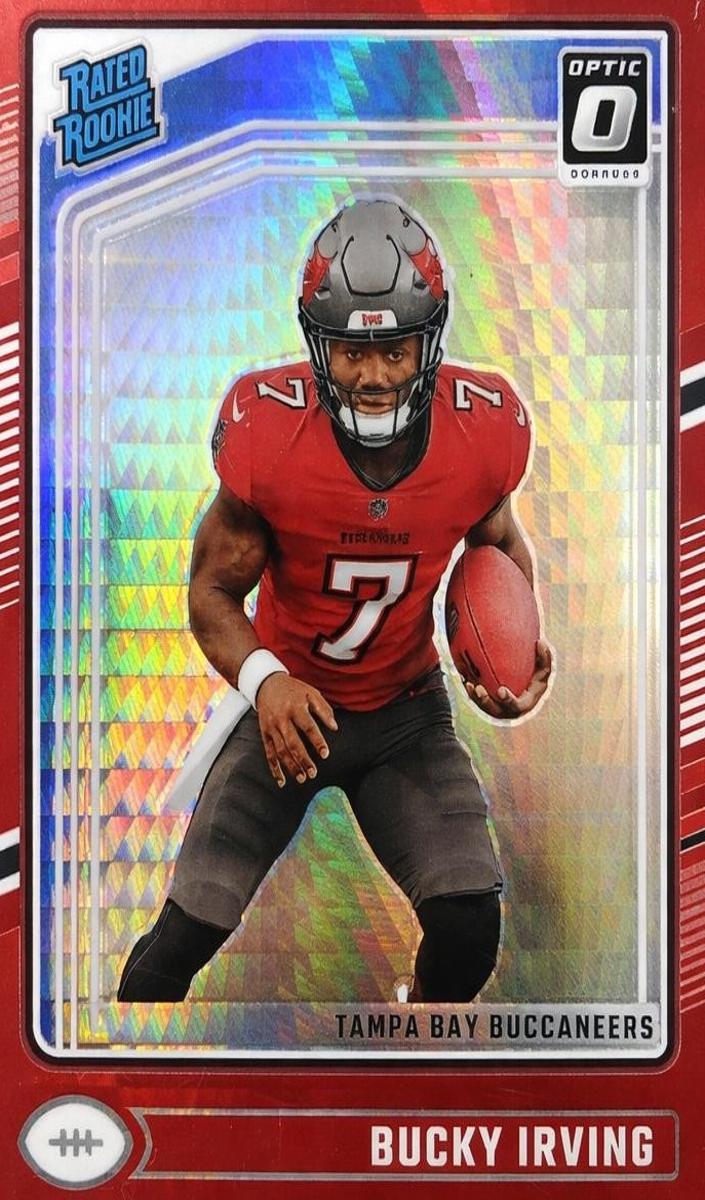 2024 Donruss Optic Football Red Hyper Bucky Irving #216 PSA 9