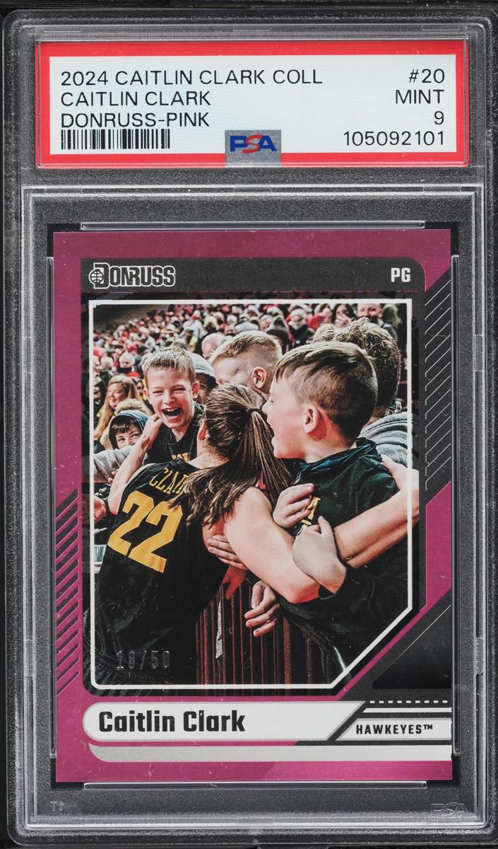2024 Panini Caitlin Clark Collection Basketball Pink Caitlin Clark #20 PSA 8