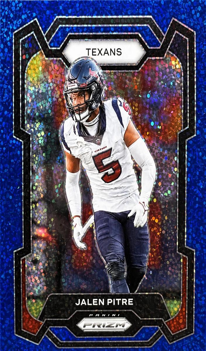 2023 Panini Prizm Football Blue Sparkle Jalen Pitre #120
