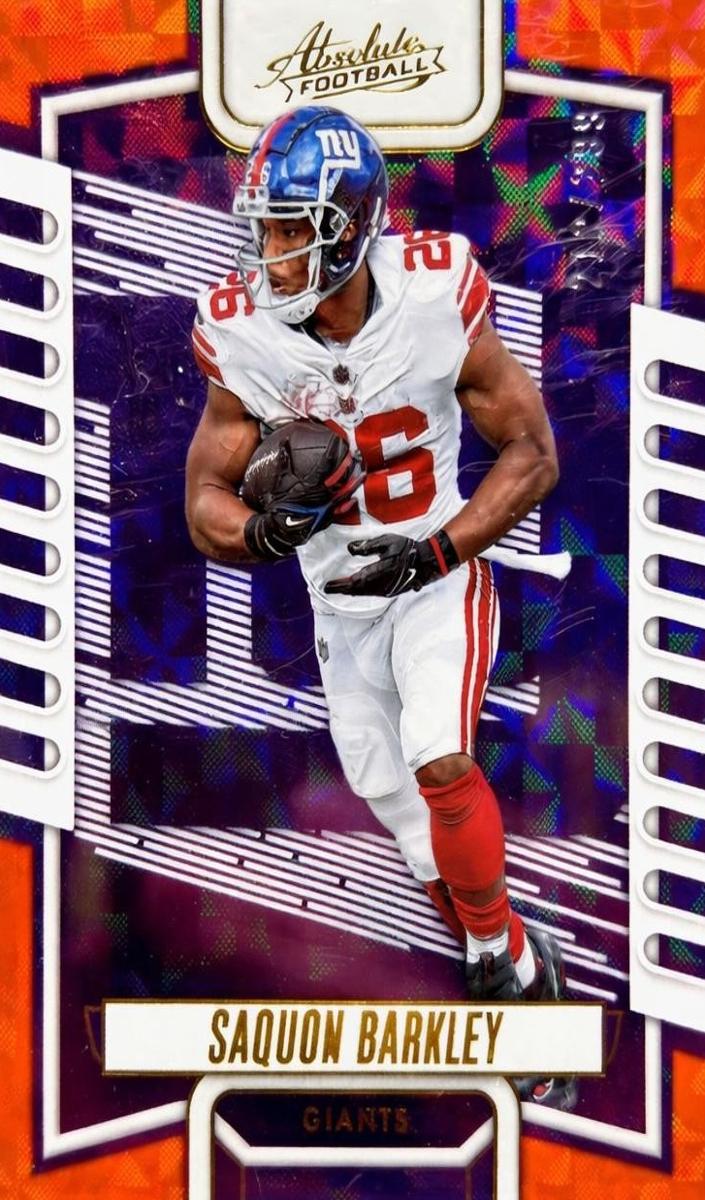 2023 Panini Absolute Football Orange Mosaic Saquon Barkley #59