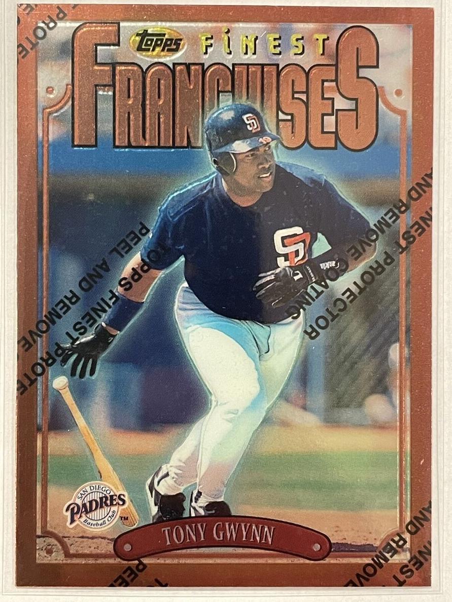 1996 Topps Finest Baseball Tony Gwynn #320 PSA 8