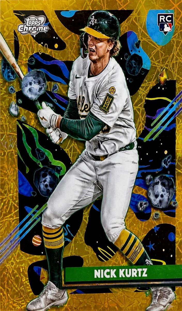 2025 Topps Cosmic Chrome Baseball Gold Interstellar Refractor Nick Kurtz #183