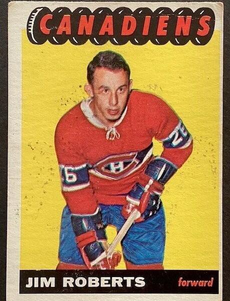 1965 Topps Hockey Jim Roberts #74