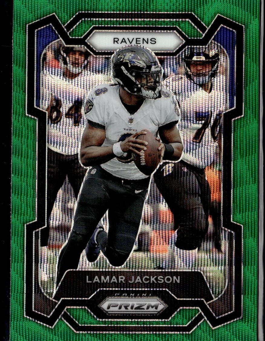 2023 Panini Prizm Football Green Wave Lamar Jackson #18