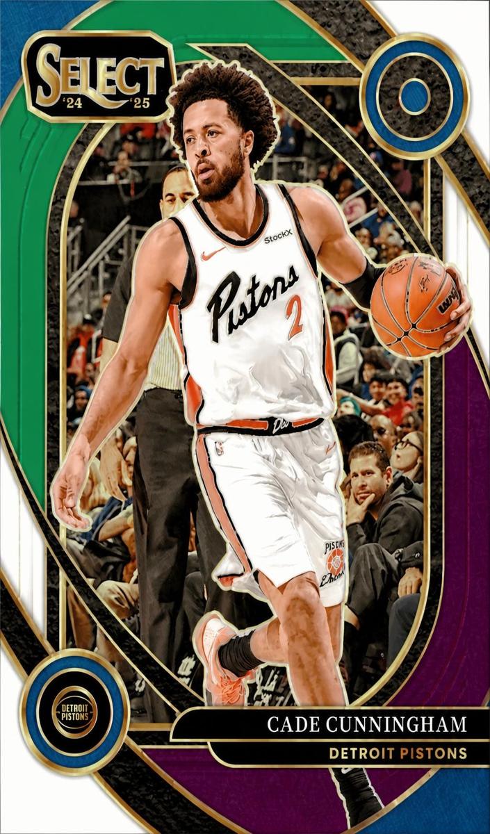 2024 Panini Select Basketball Green White Purple Cade Cunningham #224
