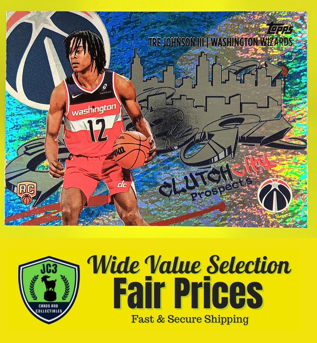2025 Topps Basketball Blue Holo Foil Tre Johnson III #CC-6